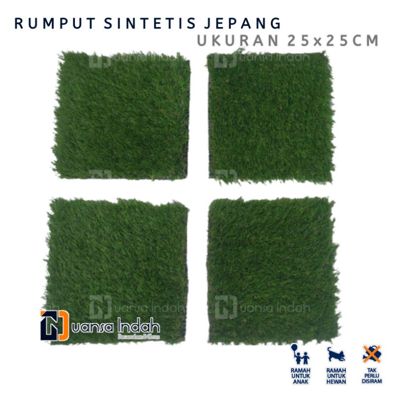 RUMPUT SINTETIS JEPANG UKURAN 25×25 CM