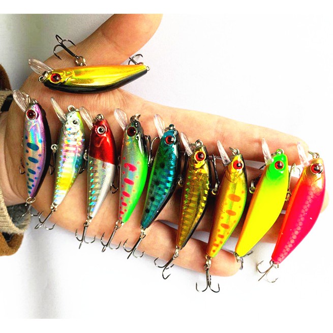 50Pcs New Sinking Minnow Umpan Pancing 58mm 6g Swimbait Fishing Lure Bass Wobbler Ikan Kecil Kail Memancing Kait