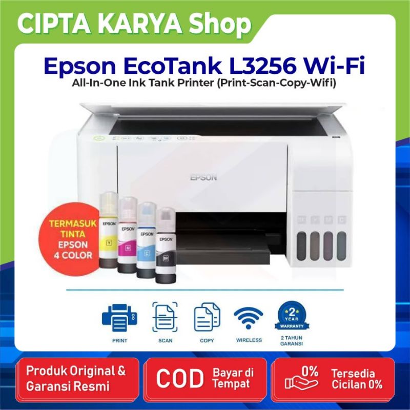 Jual Epson Ecotank L3256 Wi Fi All In One Ink Tank Printer Print Scan Copy Wifi Shopee Indonesia 9750