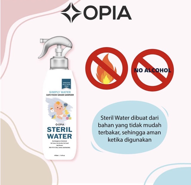 Opia food grade steril water 475ml