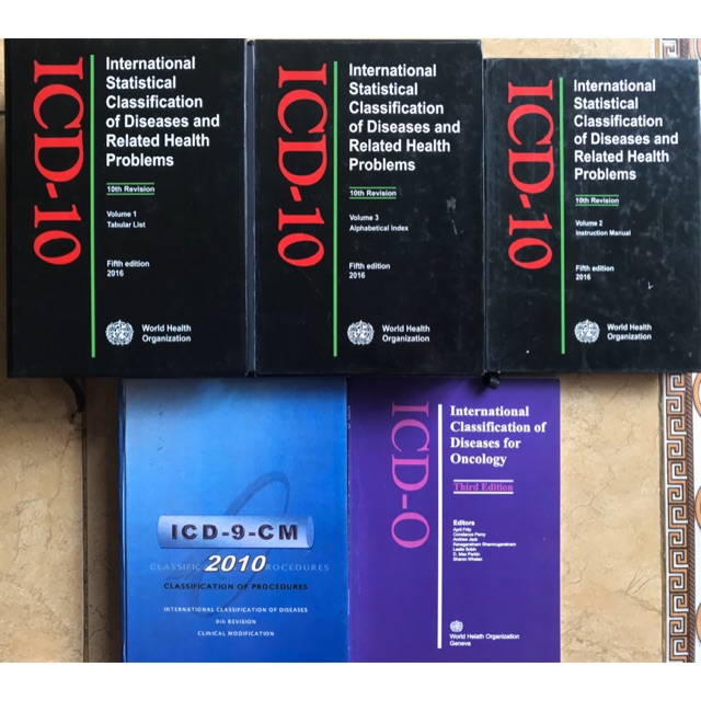 Sepaket ICD 10 volume (1 2 3) edisi 5 bonus ICD 9 CM dan ICD Oncology