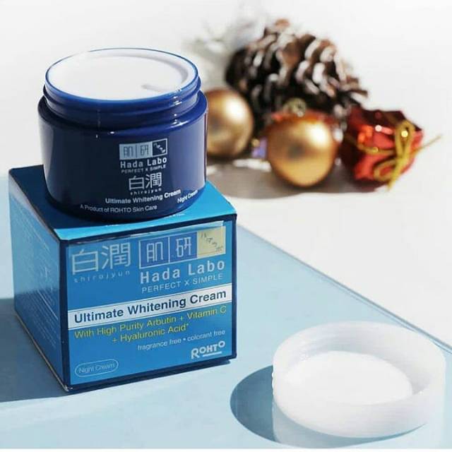 [ GROSIR ] HADA LABO Shirojyun Ultimate Whitening Cream 40 Gram (biru)