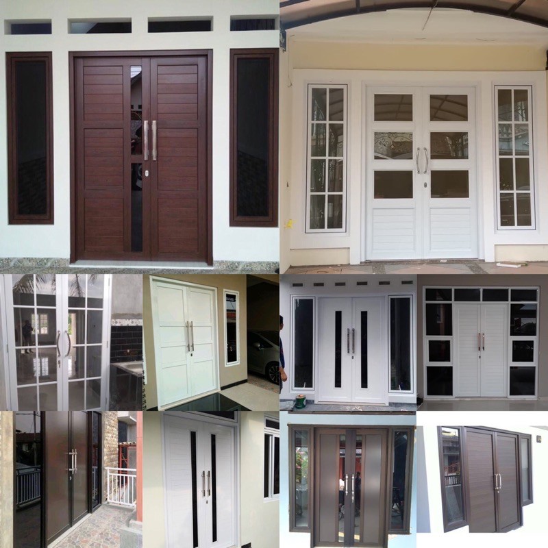 Custom set pintu dan jendela double aluminium alumunium bogor