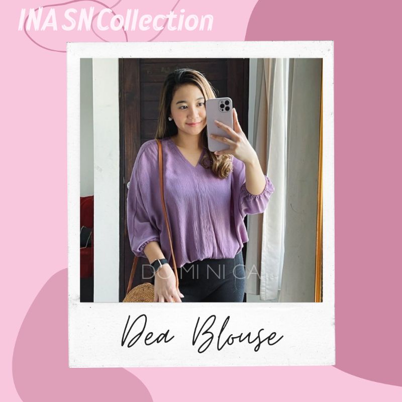 Blouse wanita korea style panjang fashion muslim kekinian murah Dea Oversize Blouse muat semua ukura