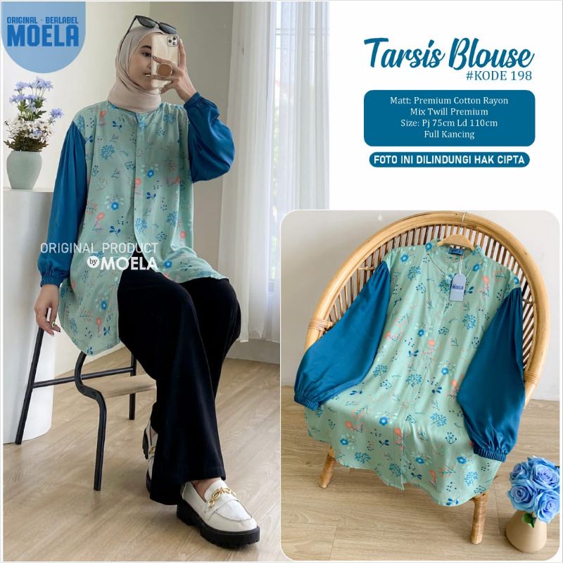 TARSIS BLOUSE LD 110cm // ATASAN WANITA ORIGINAL BERLABEL // BY MOELA-198