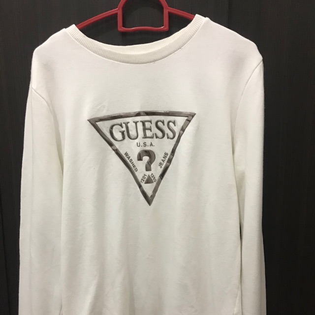 guess white sweater