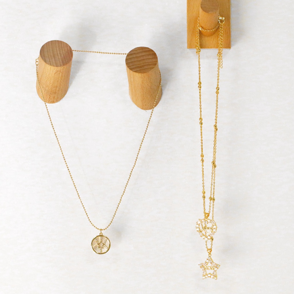 Hu Hu Hu Hu Hu Alat Bantu Pasang Kacamata♡ Kalung Electroplating Bentuk Bintang Aksen Berlian Imitasi Tahan Lama Untuk Wanita