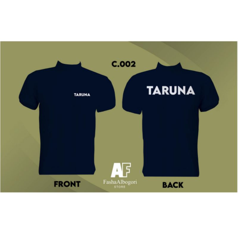 Kaos Kerah Tinggi Berkualitas Bordir Taruna