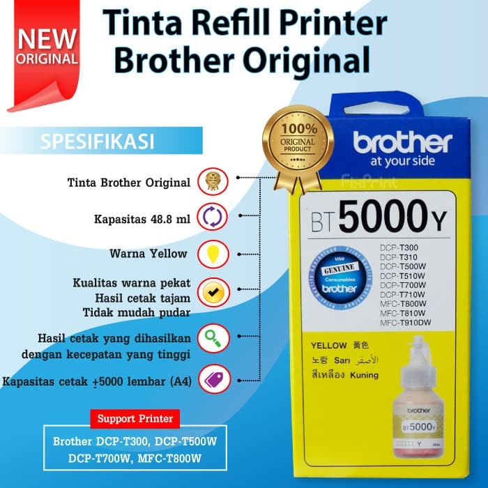 Tinta Brother Brother D60bk D60 BT5000 BT6000 Refill DCP-T220 T420W T720DW DCP-T310 DCP-T510W DCP-T710W MFC-T810W MFC-T910DW DCP-T220 DCP-T420W  DCP-T520W DCP-T720DW DCP-T820DW DCP-T920DW