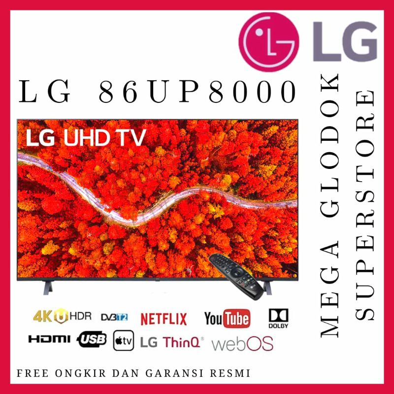 LG LED 86UP8000 UHD 4K SMART TV 86 INC 86UP8000PTB