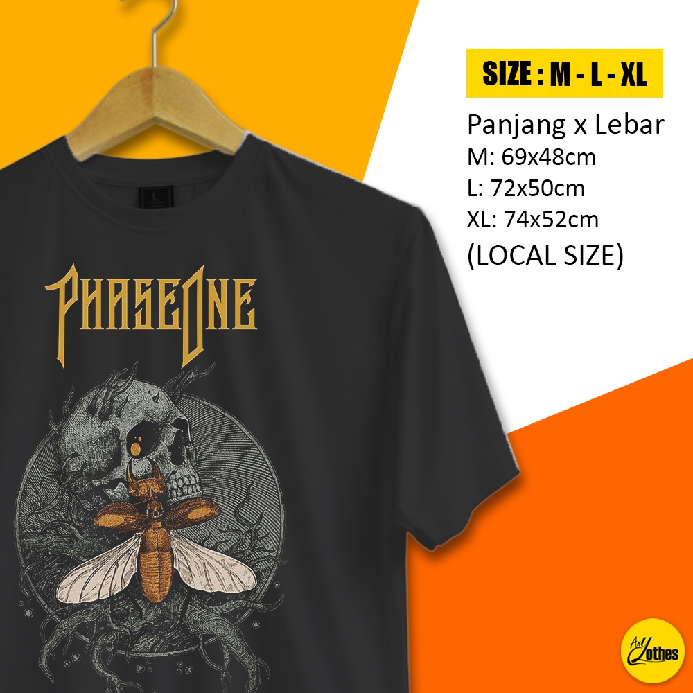 Baju Kaos T-shirt Atasan Pria Cowok PhaseOne cotton combed 30s
