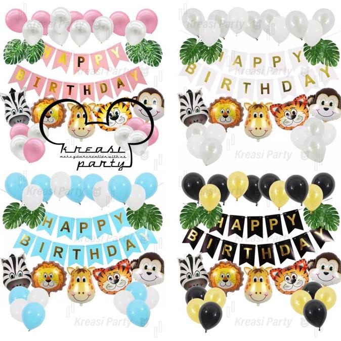 Paket Dekorasi Ultah Jungle #1 / Set Paket Dekorasi Ultah
