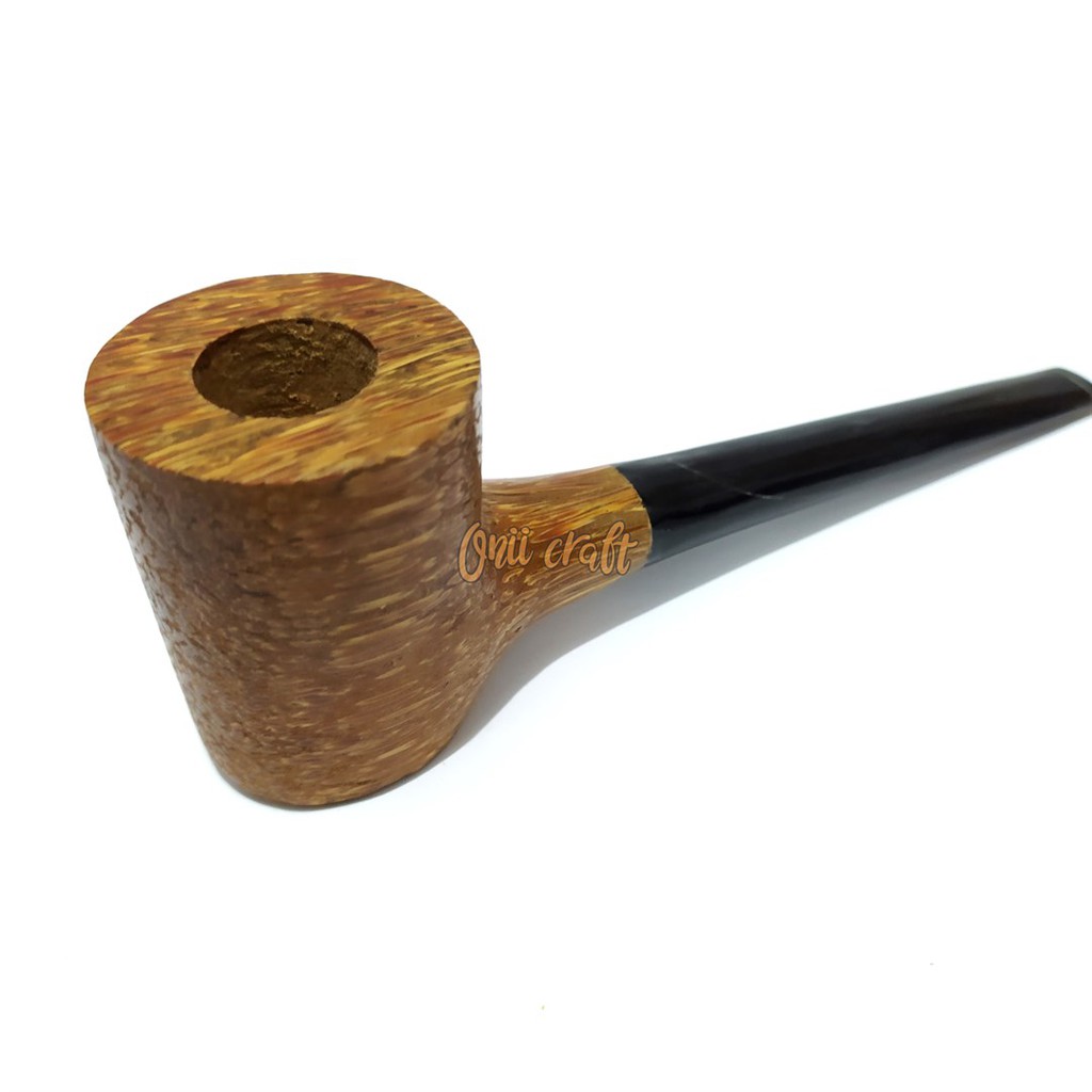 Pipa Cangklong tembakau kayu kelapa dan tanduk kerbau asli model palu