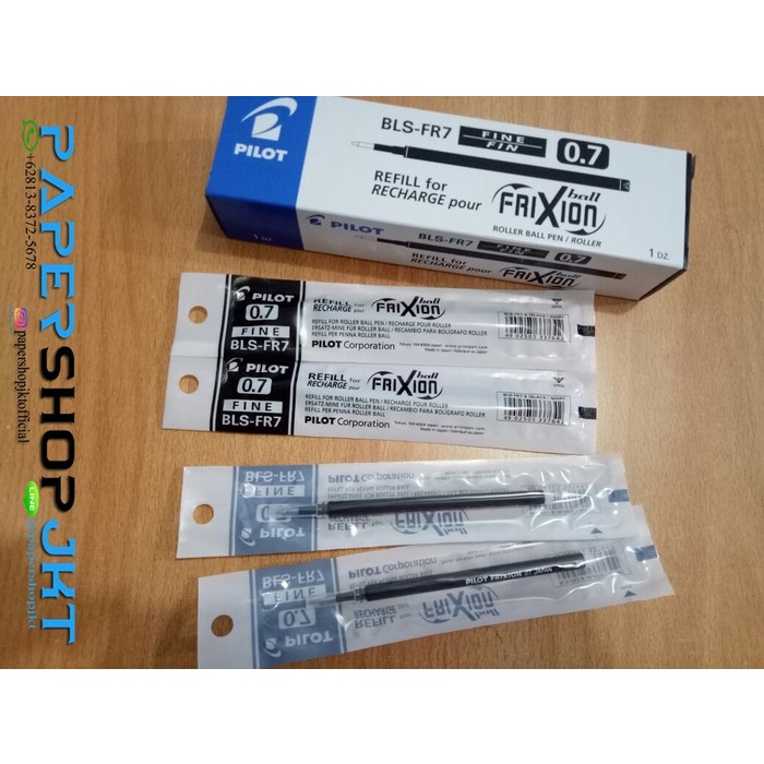 

TULIS-ALAT- GROSIR!!! REFILL ISI PULPEN FRIXION PILOT 0.7 HITAM -ALAT-TULIS.