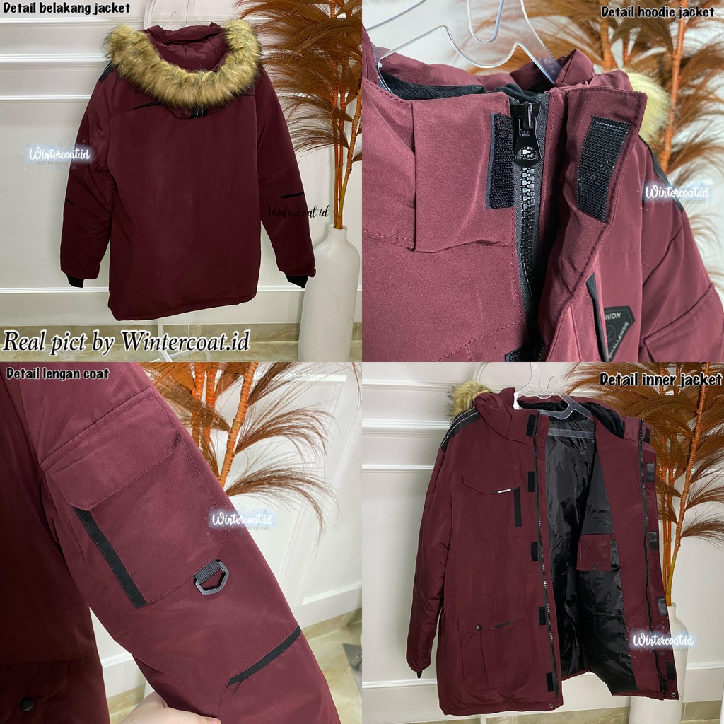 Men winter coat big size jaket gunung pria cowok import hangat jacket musim dingin mantel runningman running man