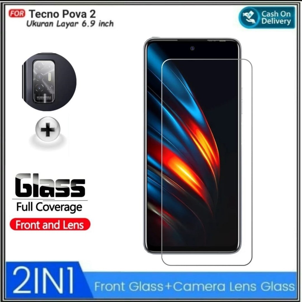 Tempered Glass Tecno Pova 2 Anti Gores Camera Tecno Pova 2