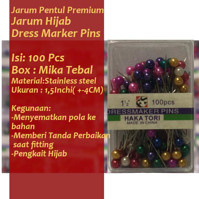 Jarum Pentul Premium Jarum Hijab Dress Marker Pins Murah