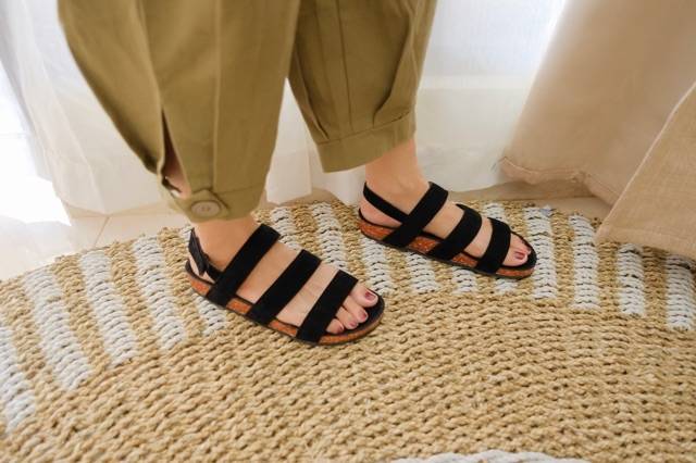 SB - MEGAN Sandal Birken Wanita Suede Ban 3 tali