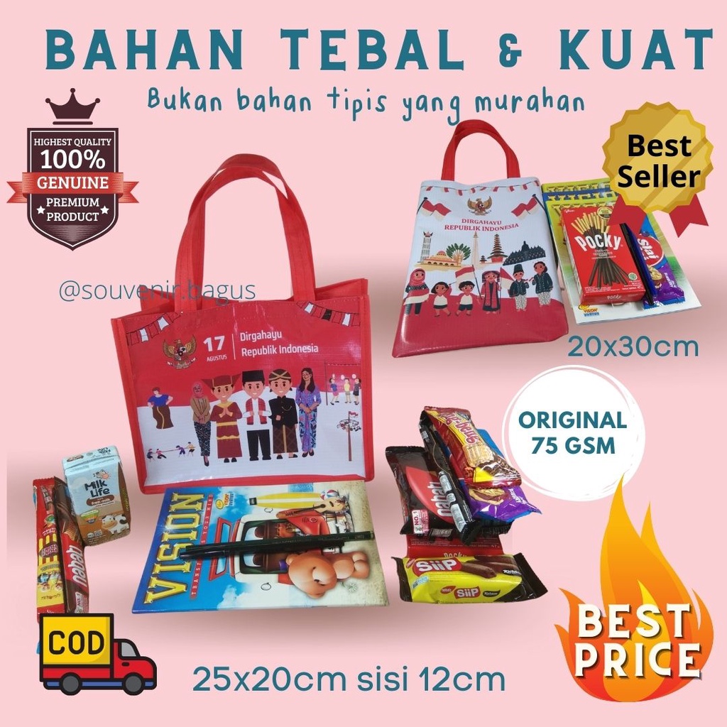 Tas Souvenir 17an Digahayu Lomba 17 Agustus Kemerdekaan Republik Indonesia Merah Putih Goodie Bag Independence Tujuh Belasan Hadiah Lomba 17an