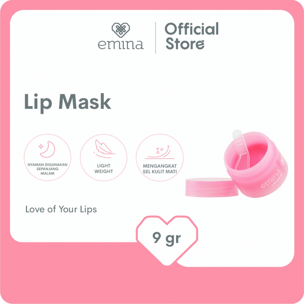 BPOM Emina Lip Mask 9 g - Perawatan Bibir