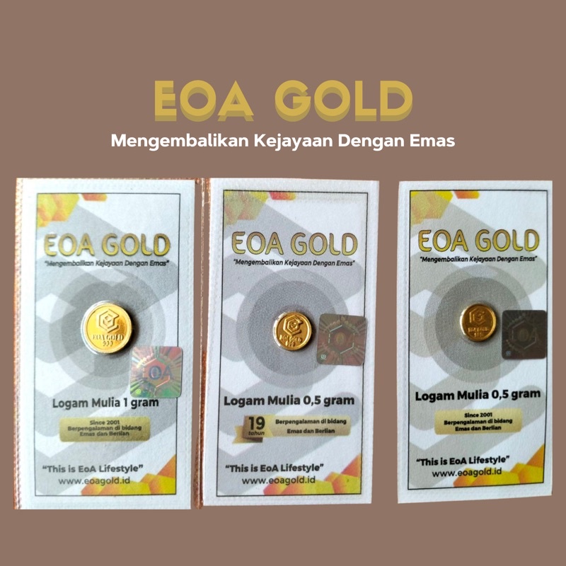 Eoa Gold 0.5 gram~1 gram | Logam Mulia | Emas Murni 24 Karat