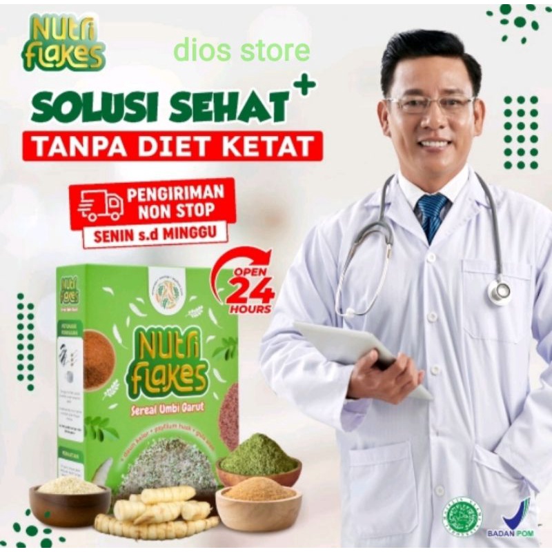 Obat maag asam lambung herbal umbi garut Nutriflakes