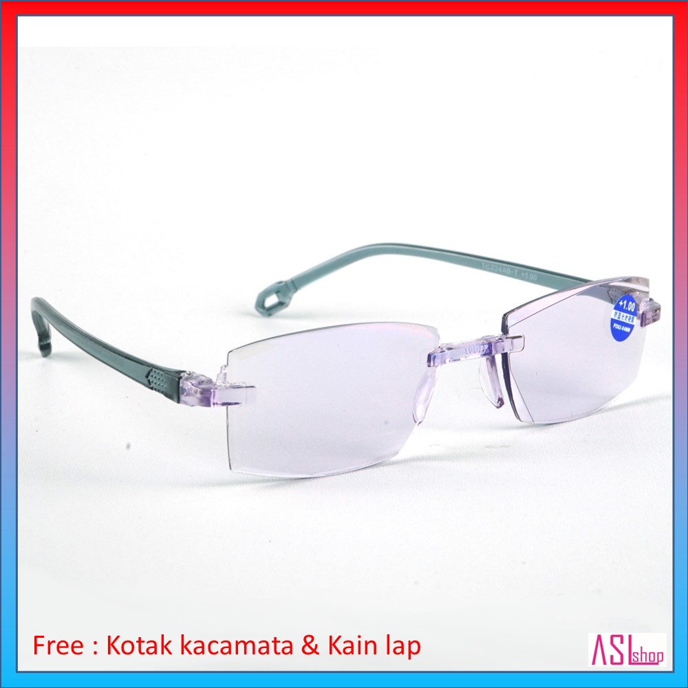 FRAME KACAMATA KHUSUS BACA (TC224AB) LENSA BLUERAY/BLUECUT