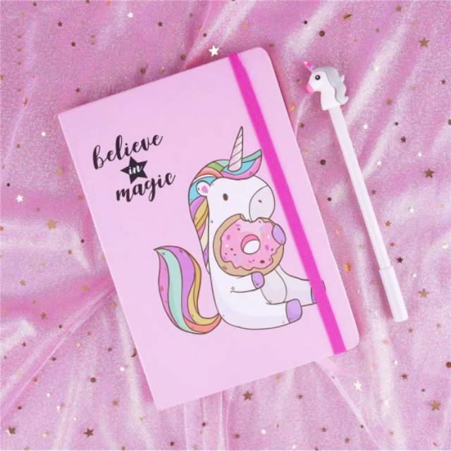 

buku agenda A7 hard cover unicorn