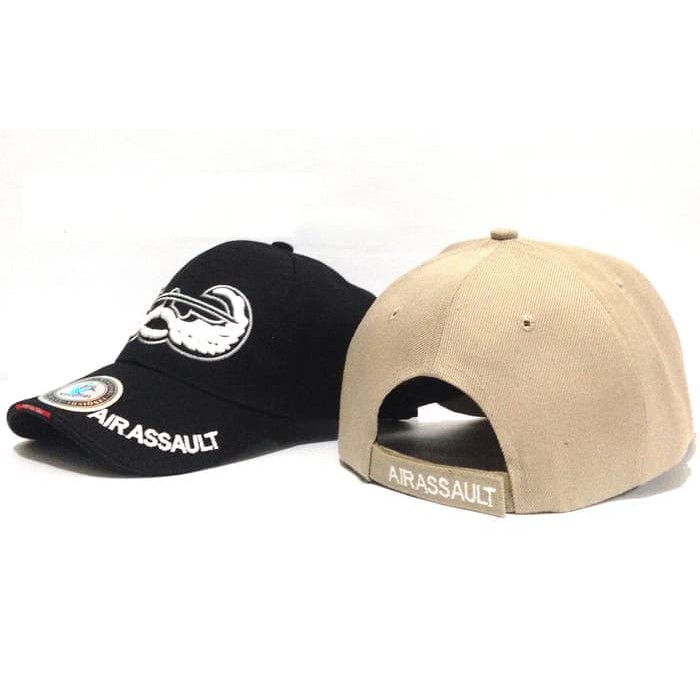 Promo Terbaru! TOPI TACTICAL AIRASSAULT COKELAT HITAM MILITARY HAT CAP OUTDOOR IMPORT
