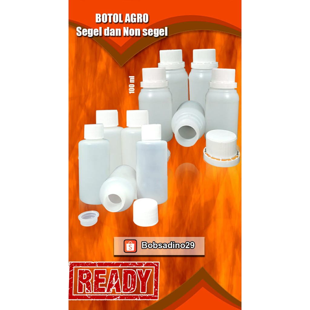 BOTOL HDPE 100ML/HDPE TUTUP SEGEL