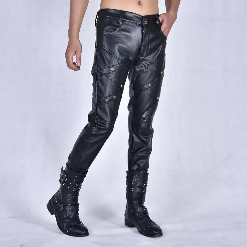 RB celana panjang pria semi kulit