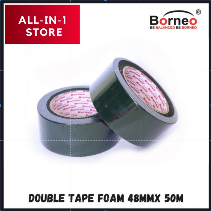 

Borneo Double Tape Foam Panjang 48mm x 5m, Doble Tape Kuat
