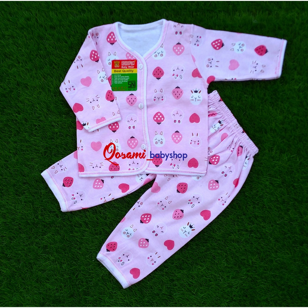 BABYFUN Cewek Setelan Panjang Bayi Newborn Motif Print SNI