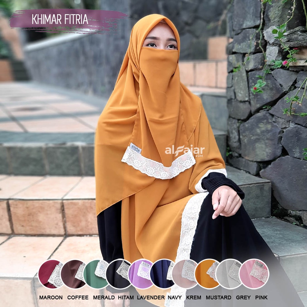 Khimar Syar'i Ceruty Fitria by Alfajar Free Cadar