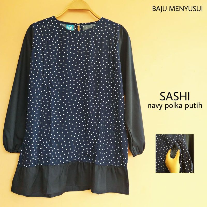 MAMIGAYA Baju Menyusui  Sashi Blouse Menyusui Formal Lengan  Panjang