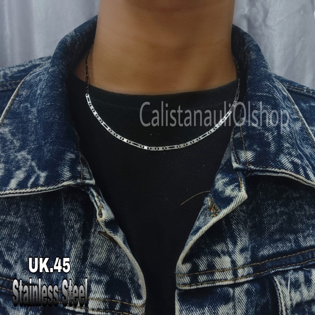 KALUNG COWO RANTAI SILVER UKIR PERHIASAN EMAS KOREA ANTI KARAT DAN ANTI LUNTUR