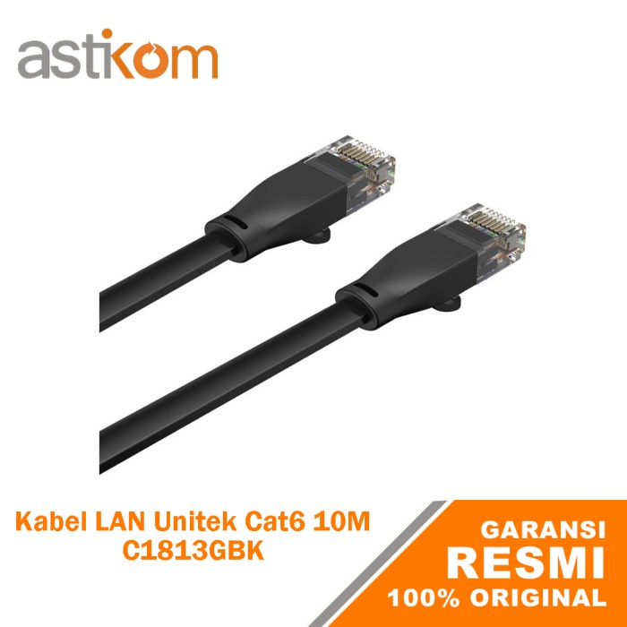 Kabel LAN Cat6 10M Unitek C1813GBK Ethernet LAN 10 Meter Flat Cable