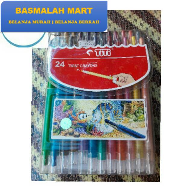

Termurah Crayon Titi Putar 24 Warna Panjang Murah / Rolling Crayon Titi 24 Warna Panjang