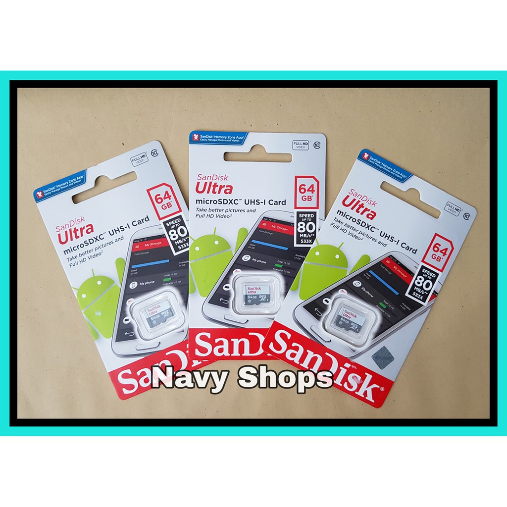 NS Memory Micro SD 64GB Class 10 - Memory SD Card 64GB Sandisk Original