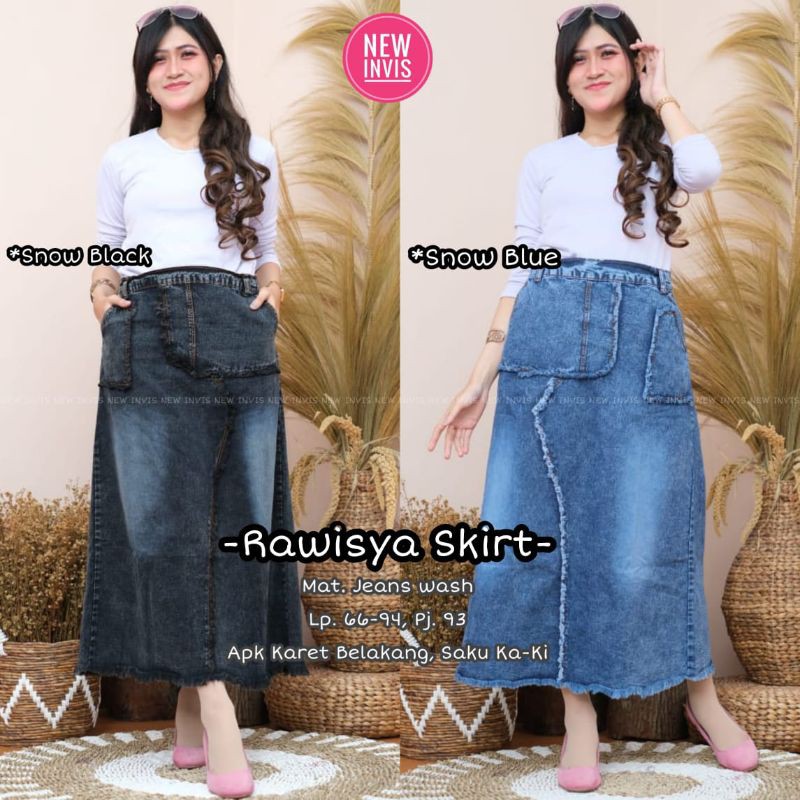 Rok Jeans Terbaru 2021 Rawisya Skirt Rok Jeans Jumbo Termurah