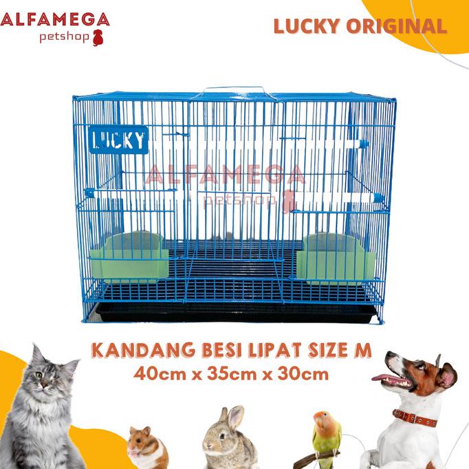 MURTIKSHOP - KANDANG UMBARAN BESI LIPAT 40x35x30 BURUNG LOVEBIRD PLECI LUCKY 358