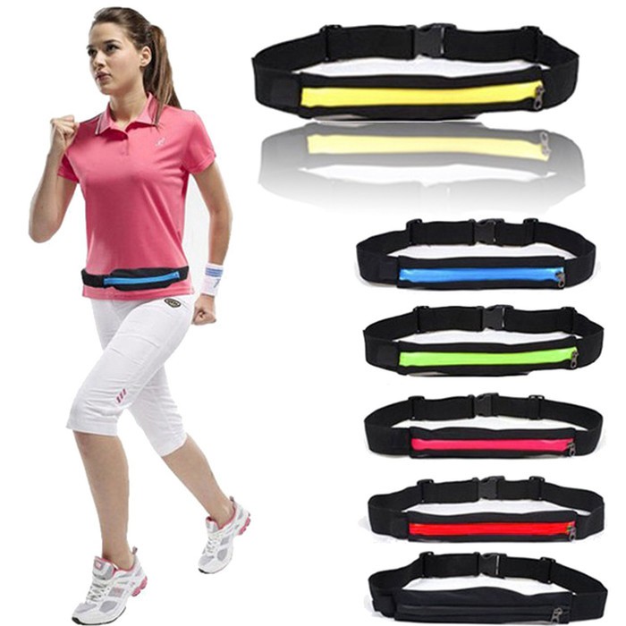 Sport Waist Bag Tas Pinggang Sabuk Olahraga Double Pocket Waterproof