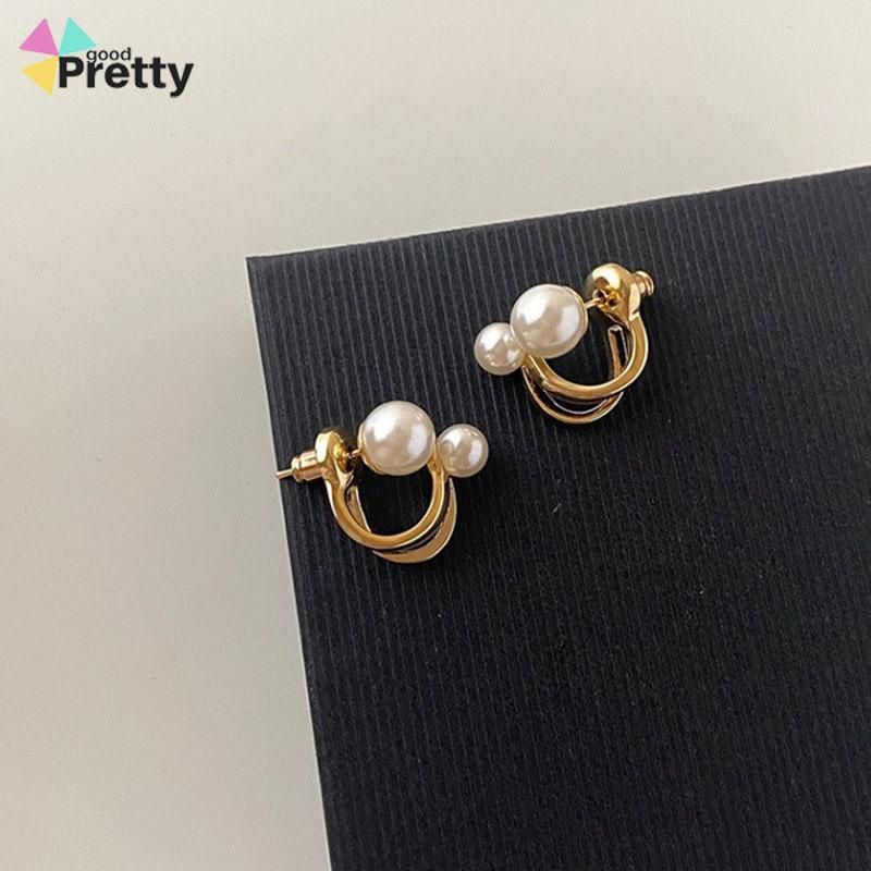 Anting Stud S925 Silver Needle Aksen Mutiara Gaya Korea Untuk Wanita - PD