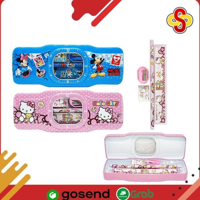

Kotak Pensil / Tempat Pensil Besi + Set Alat Tulis Sekolah Anak