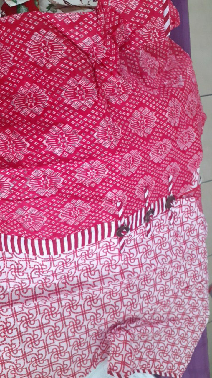 (99) Tey-17 Batik Wanita Asj Sa Hrb026 Kenongo Kemeja Tosca Pendek