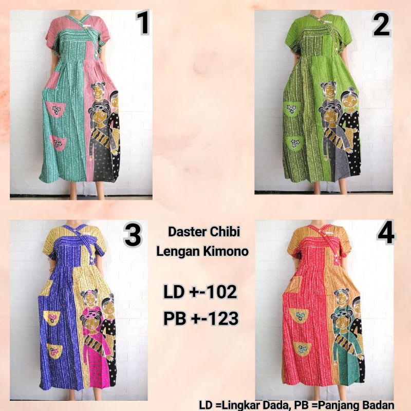 Daster Chibi Lengan Kimono HAP Adem Busui Friendly BU TEJO ULS Wrn + BNGO + KTTK + PKPS