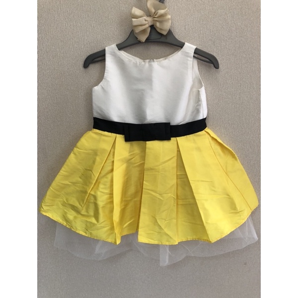 Preloved KAKAPO yellow bow dress