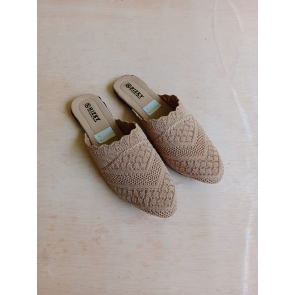 Sandal Flat rajut wanita/Sandal Slop Wanita