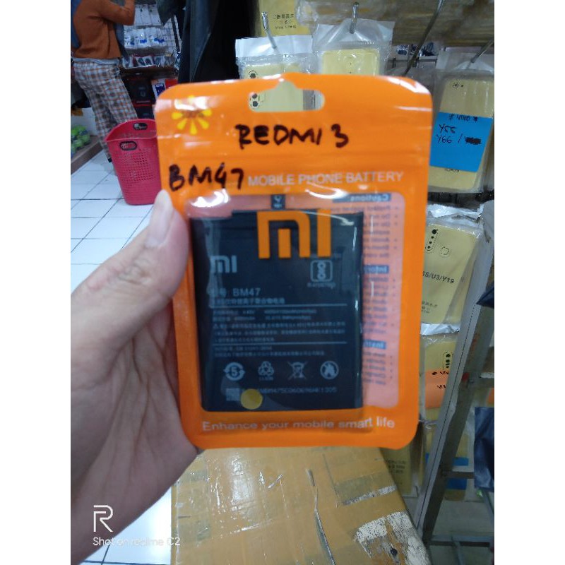 Baterai Xiaomi (BM47) Redmi 3/3Pro/Redmi 4X Original