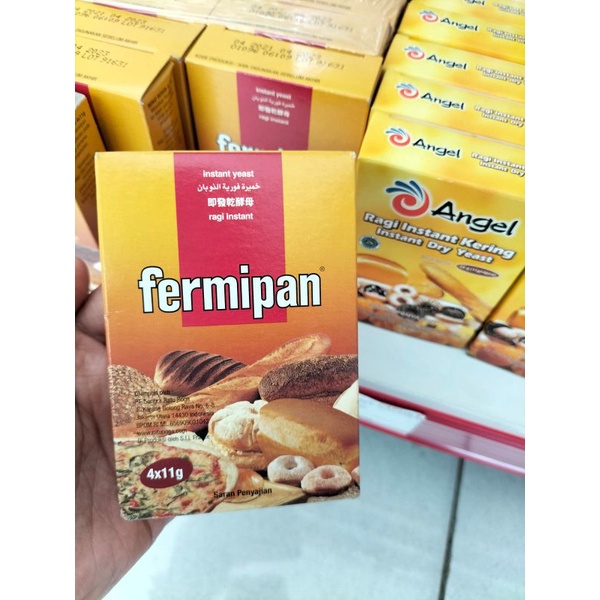 

Fermipan Ragi instant 4x11gr pengembang roti dan donat(mohon baca deskripsi)